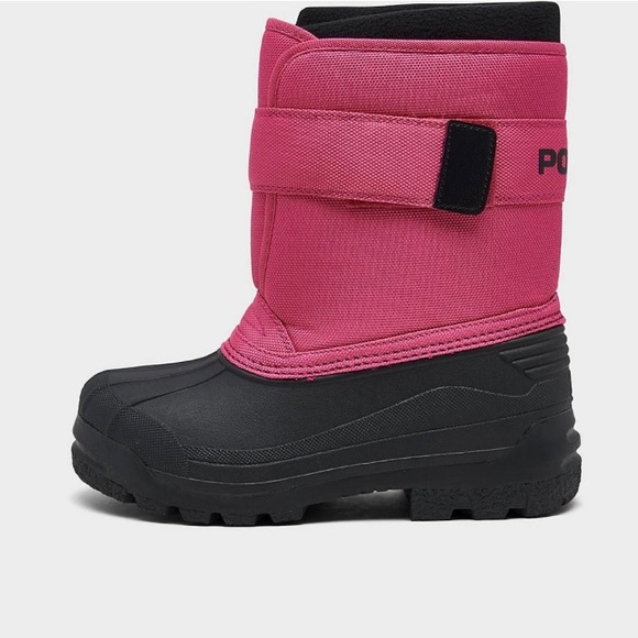Polo Ralph Lauren Little Girls Everlee Fleece Winter Boots Pink/Black NIB NEW - Picture 2 of 8